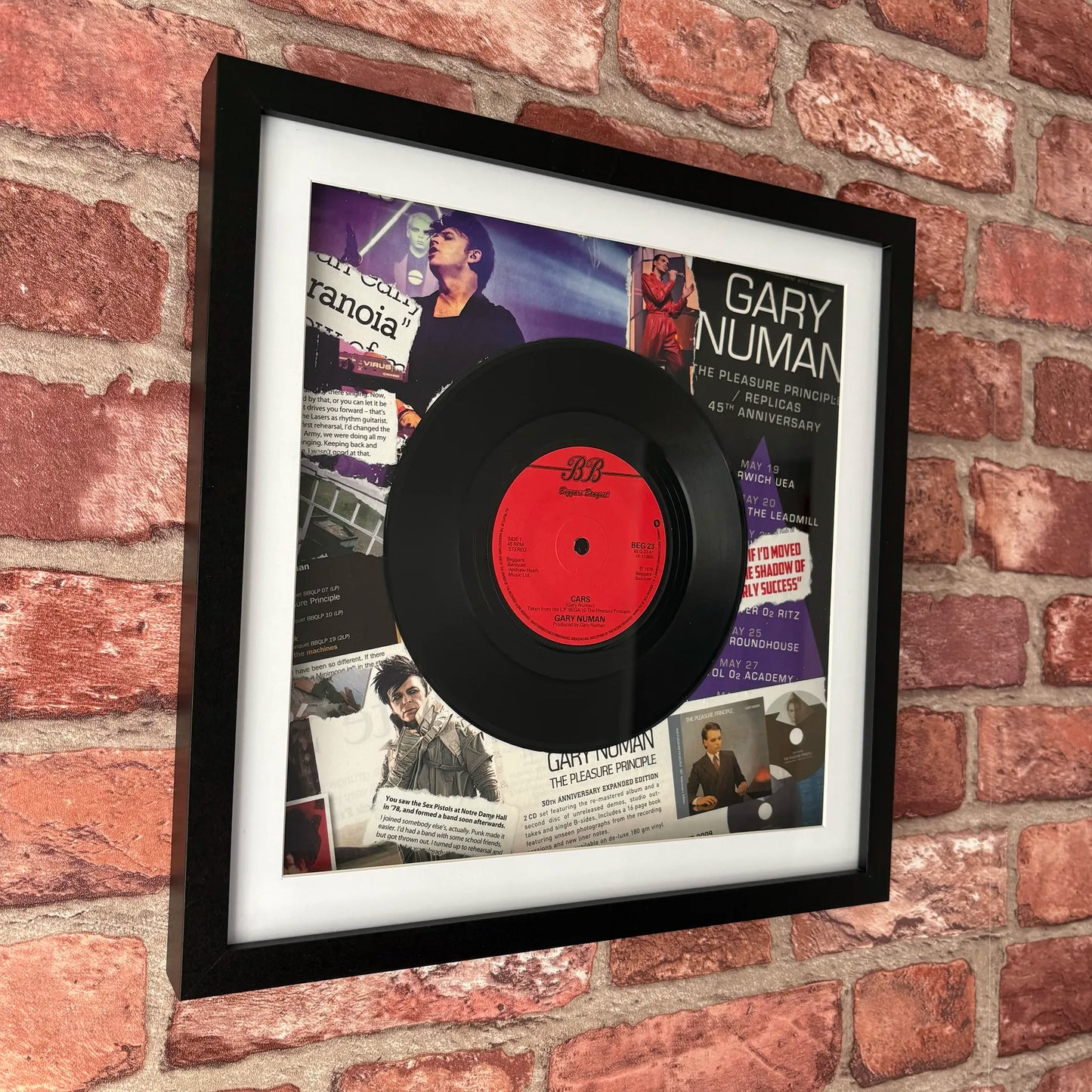 GARY NUMAN Cars Vintage Vinyl : One off Original