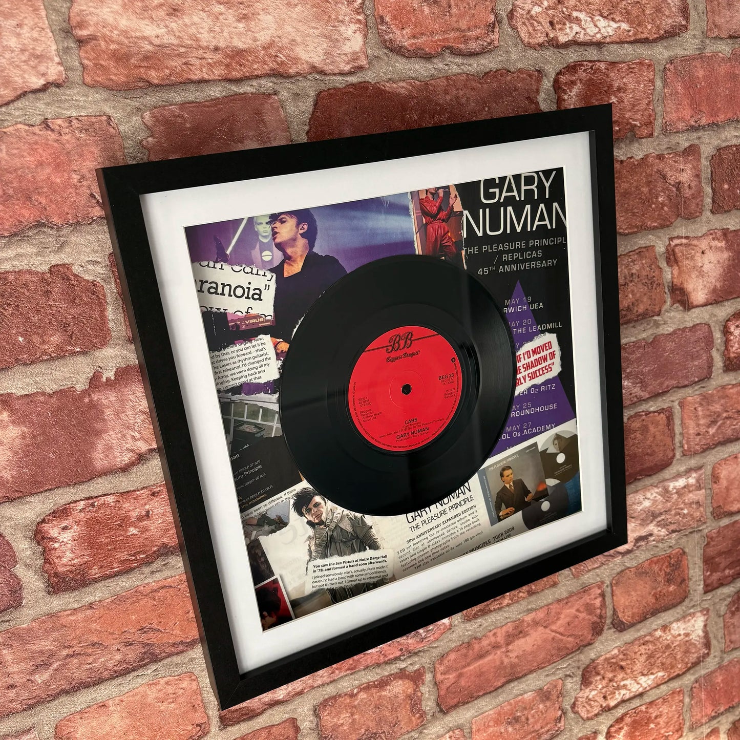 GARY NUMAN Cars Vintage Vinyl : One off Original