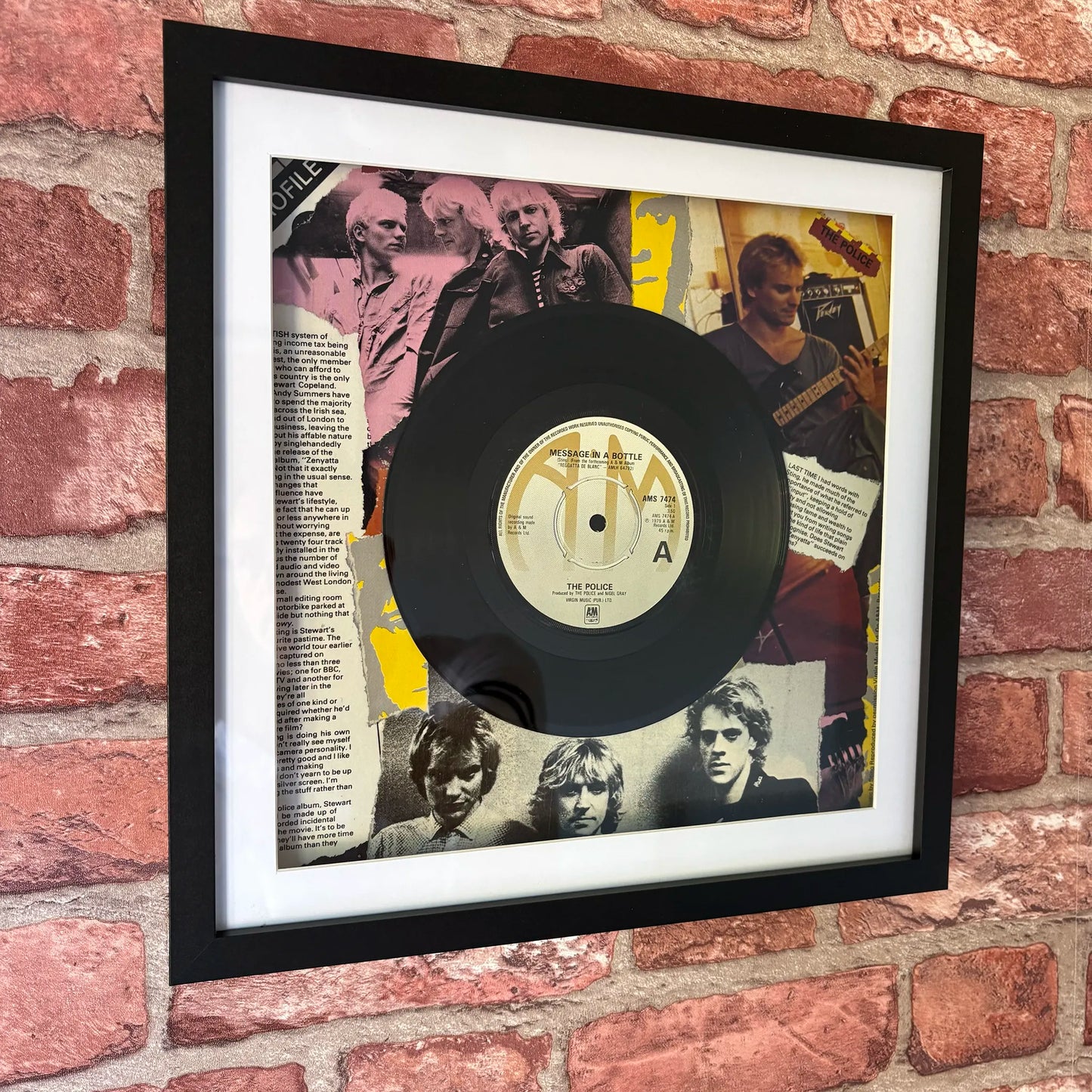 THE POLICE Message in a Bottle Vintage Vinyl : One off Original