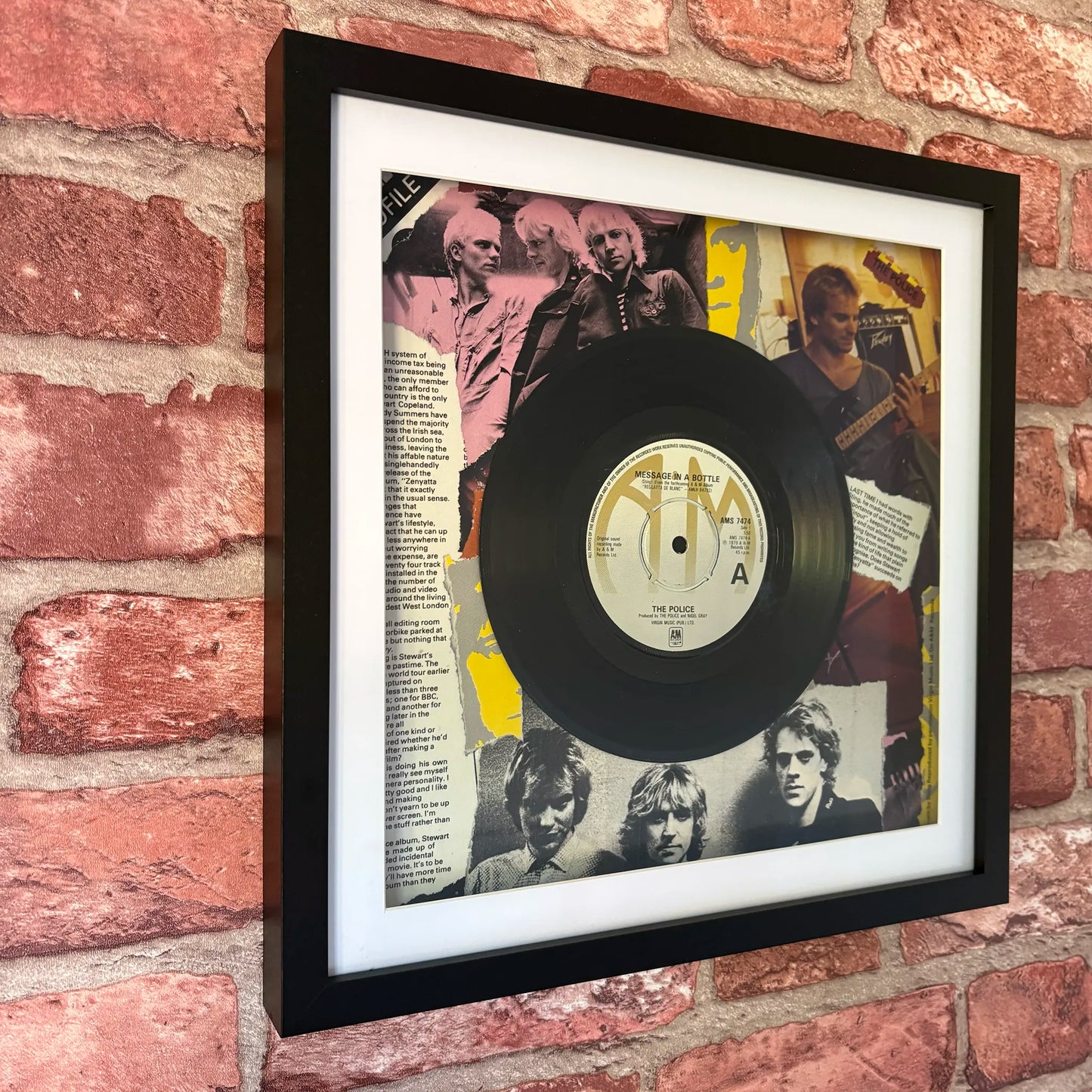 THE POLICE Message in a Bottle Vintage Vinyl : One off Original