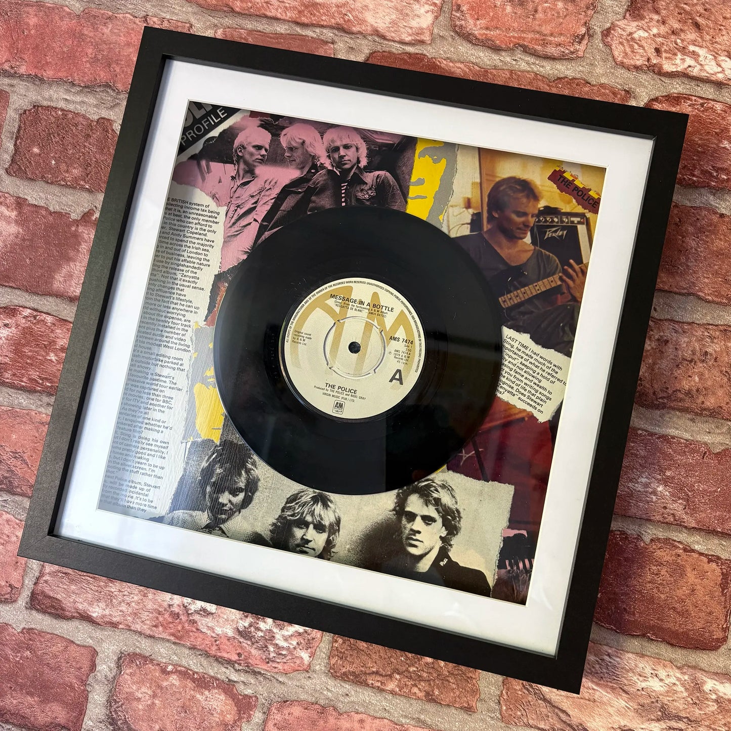 THE POLICE Message in a Bottle Vintage Vinyl : One off Original